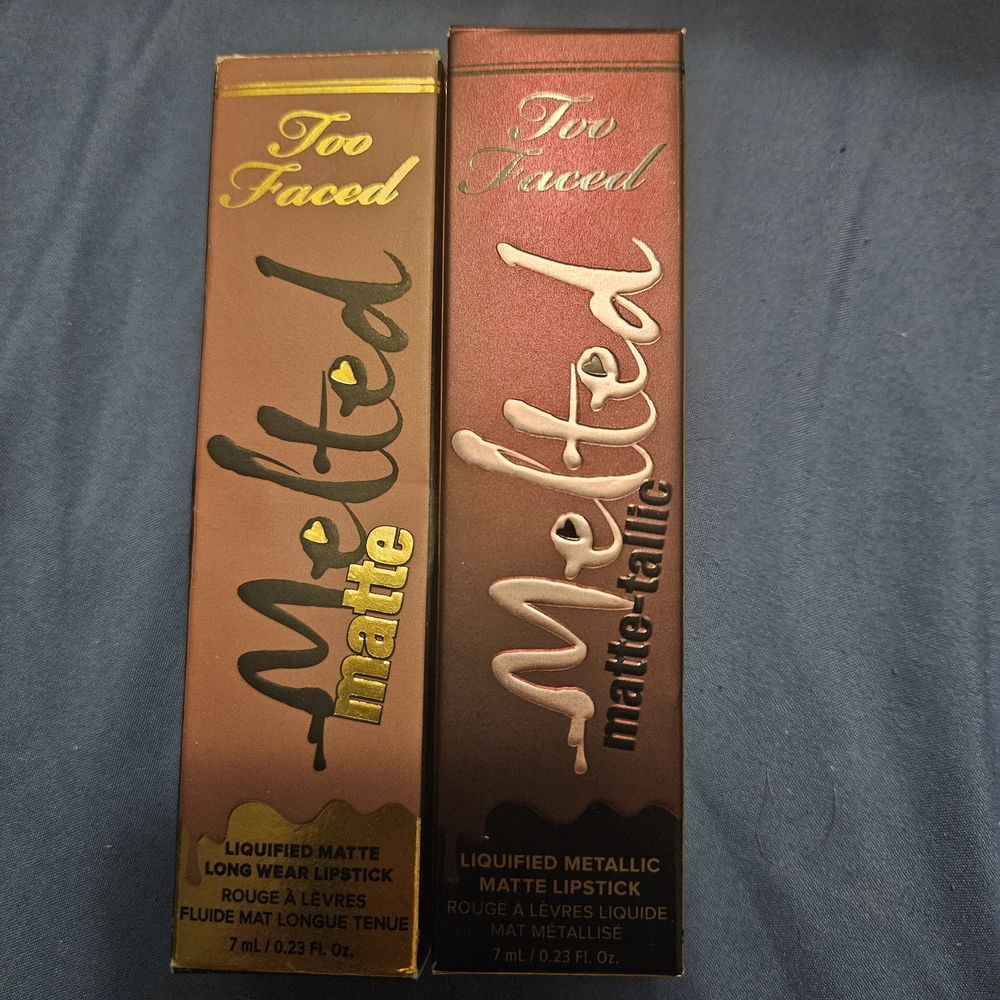 Too Faced Melted Matte and Metallic Lipsticks